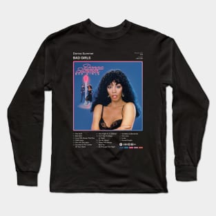 Donna Summer - Bad Girls Tracklist Album Long Sleeve T-Shirt